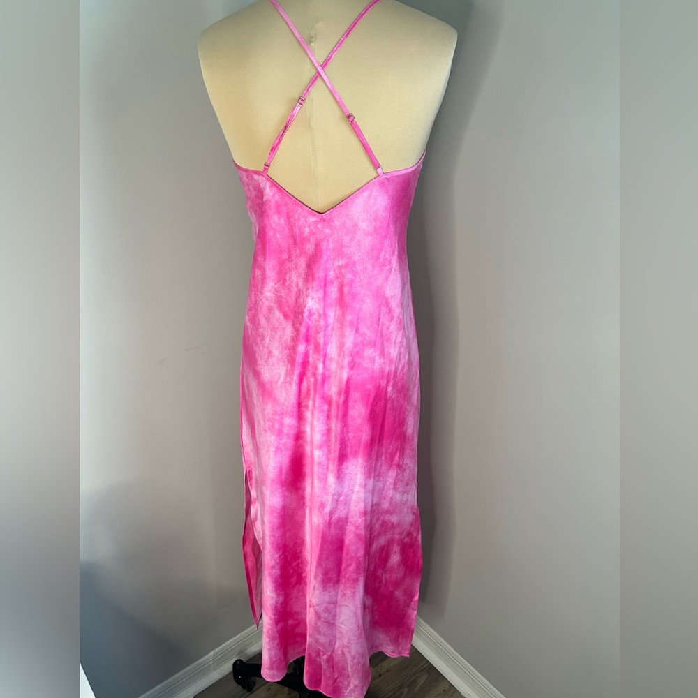 Ralph Lauren Pink Tie-Dye Maxi Slip /lounge spring lingerie Pajama Dress - Picture 2 of 6